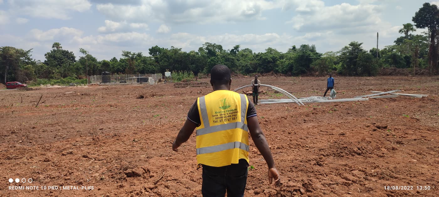 2 serres de 250 m² pour l'élevage d'escargots à Toumodi (Serre Ivoire)